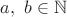 $a,~b \in \mathbb{N}$