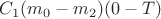 $ {C_1}({m_0} - {m_2})(0 - T)$