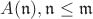 $A(\mathfrak{n}),\mathfrak{n}\le\mathfrak{m}$