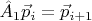 $\hat A_1 \vec p_{i}=\vec p_{i+1}$