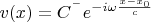 $v(x)=C^{{}^-}e^{-i\omega{x-x_0\over c}}$