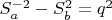 $\[S_a ^{ - 2}  - S_b ^2  = q^2\]$