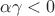 $\alpha\gamma<0$