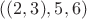 $((2, 3), 5, 6)$