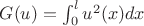 $G(u)=\int_0^lu^2(x)dx$