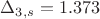 $\Delta_{3,s}=1.373$