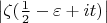 $\left\lvert \zeta{(\frac{1}{2} - \varepsilon + it)} \right\rvert$