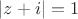 $|z+i|=1$
