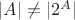 $\lvert A\rvert\neq\lvert 2^A\rvert$