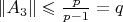$\|A_3\|\leqslant\frac p{p-1}=q$