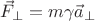 $\vec{F}_\bot = m\gamma \vec{a}_\bot$