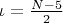 $\iota=\frac{N-5}2$