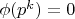 $\phi(p^k)=0$