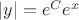 $|y|=e^C e^x$