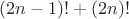 $(2n-1)!+(2n)!$
