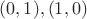 $(0, 1), (1, 0)$