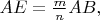 $AE=\tfrac{m}{n}AB,$
