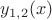 $y_{1,2}(x)$