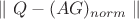 $\parallel Q-(AG)_{norm} \parallel $