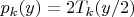 $p_k(y)=2T_k(y/2)$
