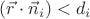 $(\vec r\cdot\vec n_i)<d_i$ $(\vec r\cdot\vec n_i)<d_i$