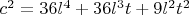 $c^2=36l^4+36l^3t+9l^2t^2$