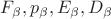 $F_\beta, p_\beta, E_\beta, D_\beta $ $F_\beta, p_\beta, E_\beta, D_\beta $