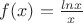 $f(x)=\frac{lnx}{x}$