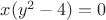$x(y^2-4)=0$