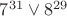 $7^{31}\vee 8^{29}$
