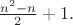 $\frac {n^2-n}2+1.$