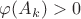 $\varphi(A_k)>0$