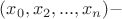 $(x_0,x_2,...,x_n)-$ $(x_0,x_2,...,x_n)-$