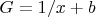 $G=1/x + b$