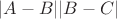 $|A-B||B-C|$