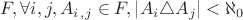 $F, \forall i,j, A_i_,_j \in F, \left\lvert A_i \triangle A_j \right\rvert < \aleph_0$