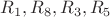 $R_1,R_8,R_3,R_5$