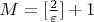 $M=[\frac2{\varepsilon}]+1$