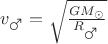 $v_{\mars}=\sqrt{\frac{GM_{\odot}}{R_{\mars}}}$