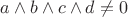 $a\wedge b\wedge c\wedge d \neq 0$