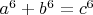 $a^6 + b^6 = c^6$