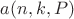 $a(n, k, P) $