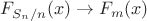 $F_{S_n/n}(x)\to F_m(x)