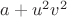$a+u^2v^2$