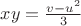 $xy=\frac{v-u^2}{3}$ $xy=\frac{v-u^2}{3}$