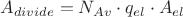 ${A_{divide}}={N_{Av}}\cdot{{q}_{el}}\cdot{A_{el}}$