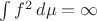 $\int f^2\,d\mu=\infty$