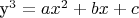 y^3=ax^2+bx+c