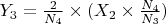 $Y_{3} = \frac{2}{N_{4}} \times ( X_{2} \times \frac{N_{4}}{N_{3}})$