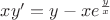 $xy'=y-xe^\frac{y}{x}$